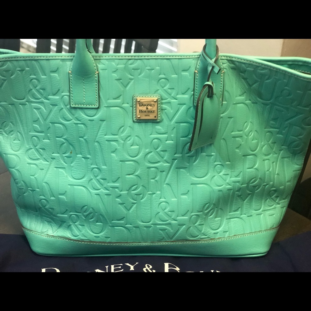 Dooney and Bourke large teal purse